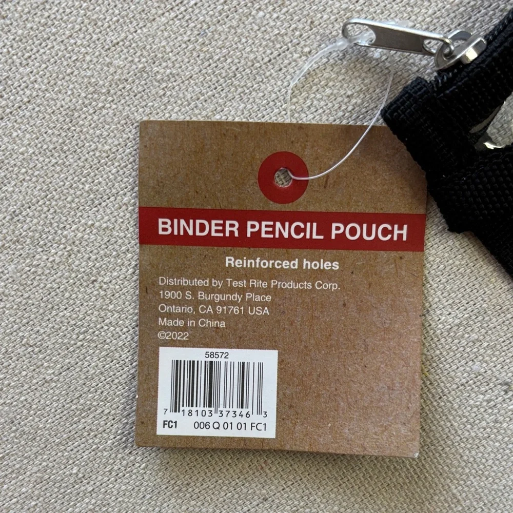 Clear and Black Pencil Pouch
